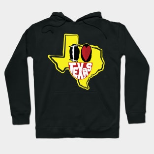 I Love Texas Smiling Happy Face Hoodie